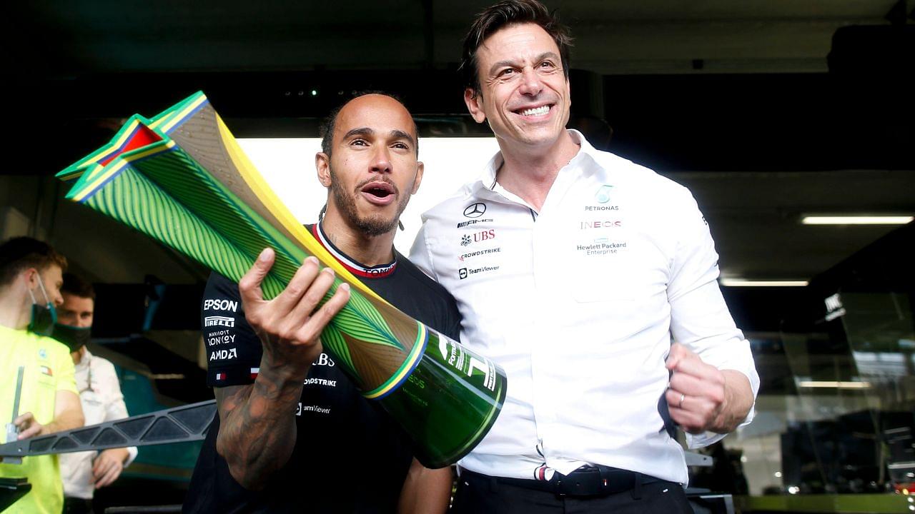 44 Lewis Hamilton (GBR, Mercedes-AMG Petronas F1 Team), Toto Wolff (AUT, Mercedes-AMG Petronas F1 Team), F1 Grand Prix of Brazil at Autodromo Jose Carlos Pace