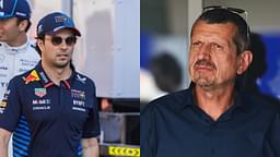 Sergio Perez (L) and Guenther Steiner (R)