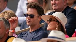 Tom Brady (L) and Novak Djokovic's wife Jelena (R)