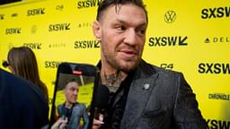 Conor McGregor speaks to press on the red carpet before the premiere of Roadhouse at the Paramount Theatre in Austin, Texas on the first day of South by Southwest, Friday, March 8, 2024. McGregor plays the character “Knox” in the movie