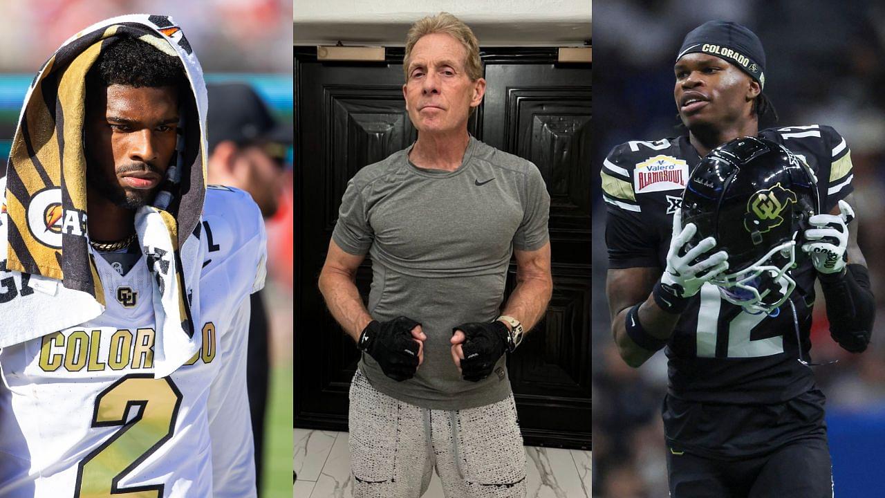 Travis Hunter [Left]; Skip Bayless [Center]; Travis Hunter [Right]