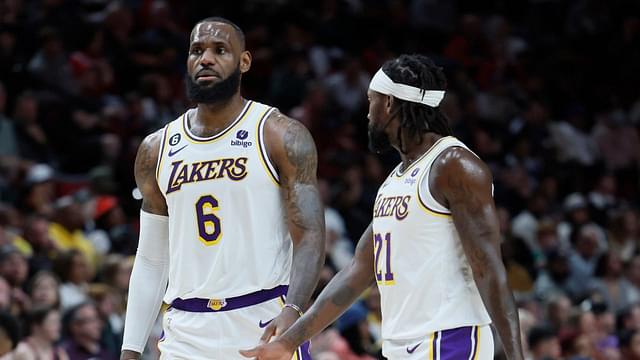 LeBron James and Patrick Beverley.