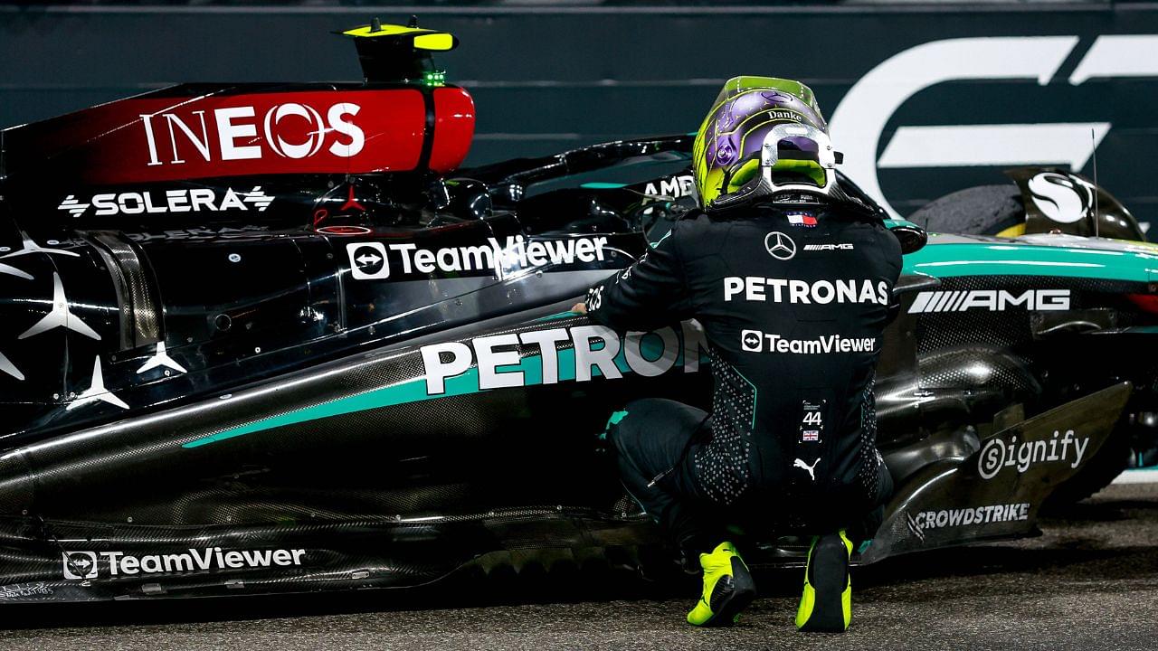 HAMILTON Lewis (gbr), Mercedes AMG F1 Team W15, portrait mercedes farewell during the Formula 1 Etihad Airways Abu Dhabi Grand Prix 2024, 24th round of the 2024 Formula One World Championship