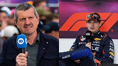 L: Guenther Steiner R: Max Verstappen