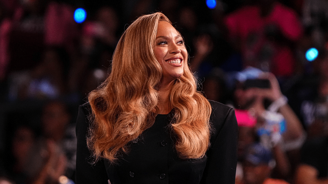 Artist Beyoncé Knowles-Carter takes the stage during a rally for Vice President Kamala Harris at Shell Energy Stadium on Friday, Oct. 25, 2024 in Houston, Texas.