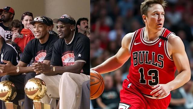 Scottie Pippen (L) and Elon Musk in Bulls uniform (R)