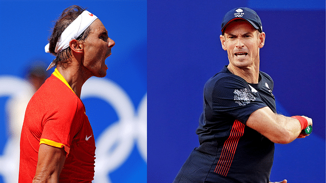 Rafael Nadal (L) and Andy Murray (R)