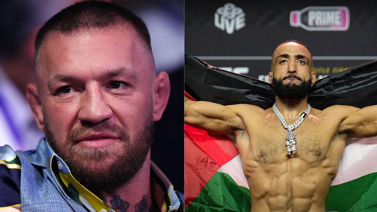 Conor McGregor (L), Belal Muhammad (R)