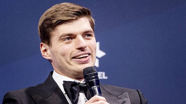 Max Verstappen during the press conference at the FIA Price Giving Gala, where he will be awarded the World Championship