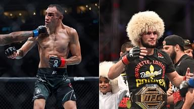 Tony Ferguson (L), Khabib Nurmagomedov (R)