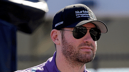 NASCAR Cup Series driver Cody Ware (51) sits on the pit wall during qualifying for the GEICO 500 at Talladega Superspeedway.