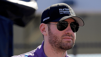 NASCAR Cup Series driver Cody Ware (51) sits on the pit wall during qualifying for the GEICO 500 at Talladega Superspeedway.