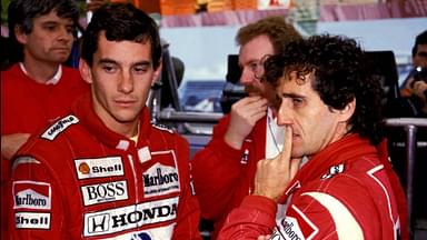 Alain Prost (F) and his team mate Ayrton Senna (BR), McLaren MP4 5 at Monaco in 1989. Monte Carlo Monaco