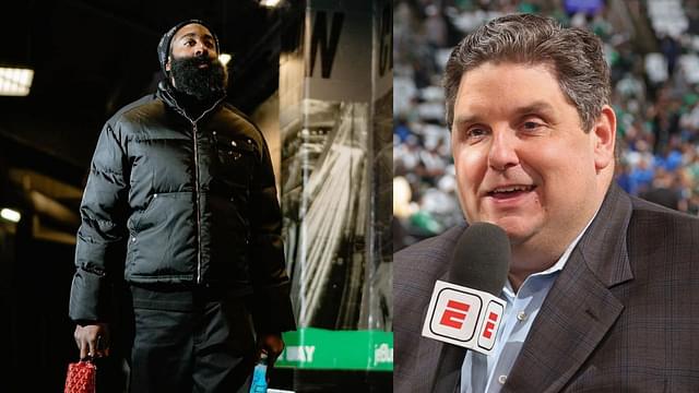 James Harden (L) and Brian Windhorst (R)