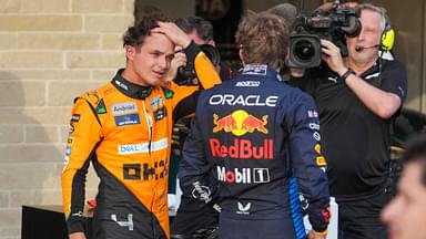 Lando Norris (GBR) - McLaren Formula 1 Team - McLaren MCL38 - Mercedes and Max Verstappen (NED) - Oracle Red Bull Racing - Red Bull RB20 - Honda RBPT during Qualify session of the Formula 1 Pirelli United States Grand Prix 2024