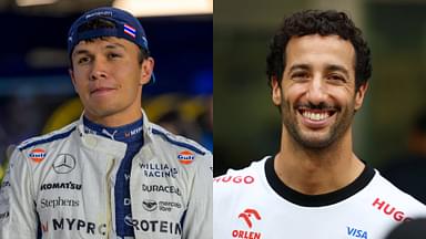 Alex Albon (L) and Daniel Ricciardo (R)