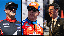 Ryan Preece (L), Brad Keselowski (C) and Joey Logano (R).