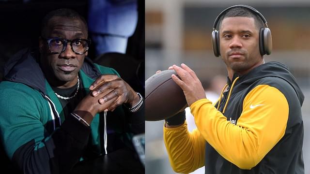 Shannon Sharpe [Left]; Russell Wilson [Right]