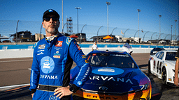 Nov 9, 2024; Avondale, Arizona, USA; NASCAR Cup Series driver Jimmie Johnson during qualifying for the Championship race at Phoenix Raceway. Mandatory Credit: Mark J. Rebilas-Imagn Images