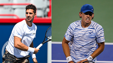 Thanasi Kokkinakis (L) and Alex de Minaur (R)