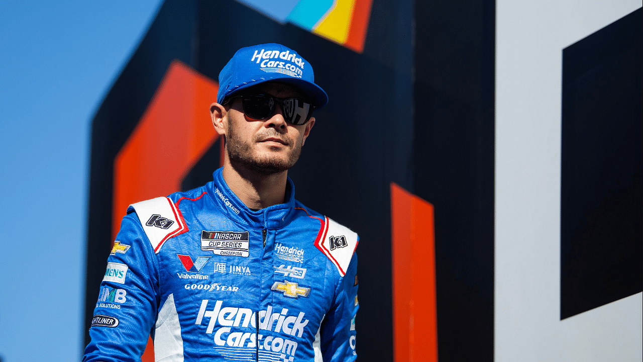 Nov 10, 2024; Avondale, Arizona, USA; NASCAR Cup Series driver Kyle Larson (5) during the NASCAR Cup Series Championship race at Phoenix Raceway. Mandatory Credit: Mark J. Rebilas-Imagn Images