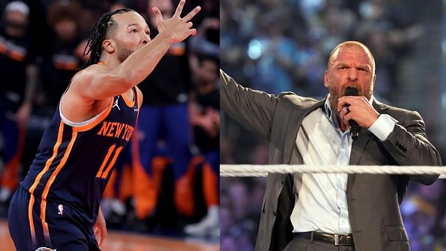 Jalen Brunson (L) and Triple H (R)