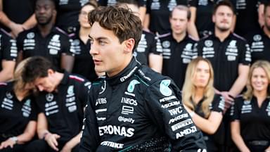 December 5, 2024, Abu Dhabi, United Arab Emirates: GEORGE RUSSELL (GBR) of Mercedes-AMG 63 takes a team photo during media day of the 2024 Formula 1 Abu Dhabi Grand Prix at the Yas Marina Circuit