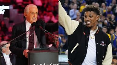 Pat Riley(L) and Nick Young(R)