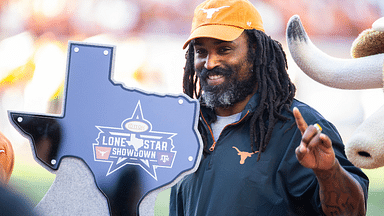 Former Texas Longhorns running back Ricky Williams in attendance of the game against the Clemson Tigers during the CFP National playoff first round at Darrell K Royal-Texas Memorial Stadium.