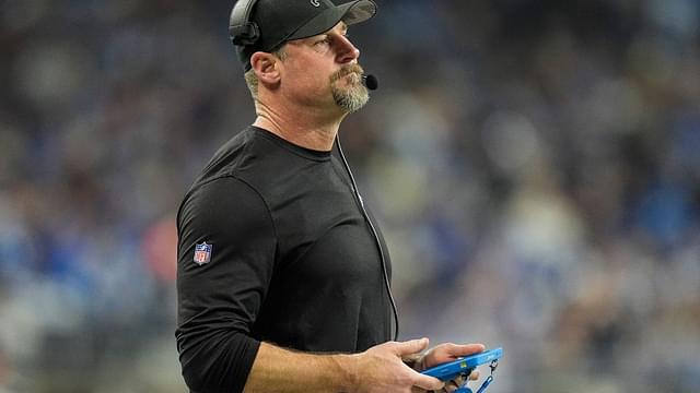 Detroit Lions head coach Dan Campbell watches a play against Washington Commanders during the first half of the NFC divisional round at Ford Field in Detroit on Saturday, Jan. 18, 2025.