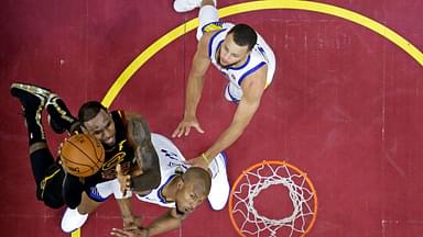 David West and LeBron James NBA: Finals-Golden State Warriors at Cleveland Cavaliers