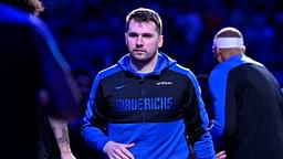 Dallas Mavericks guard Luka Doncic (77) before the game between the Dallas Mavericks and the Minnesota Timberwolves at the American Airlines Center.