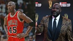 Michael Jordan (L) and Shaquille O'Neal (R)