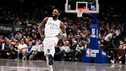 Dallas Mavericks guard Kyrie Irving (11) looks on during the second half against the Minnesota Timberwolves at the American Airlines Center.