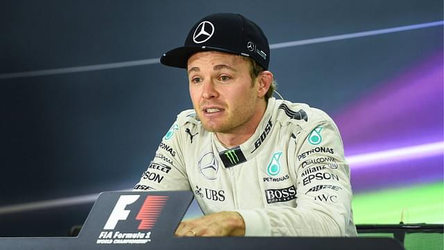 Nico Rosberg (Mercedes AMG Petronas Formula One Team) with wet eyes in the press conference after the race, Abu Dhabi Grand Prix 2016