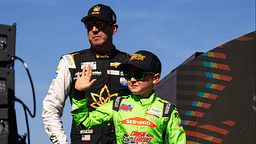 Nov 5, 2023; Avondale, Arizona, USA; Brexton Busch, son of NASCAR Cup Series driver Kyle Busch during the Championship Race at Phoenix Raceway. Mandatory Credit: Mark J. Rebilas-Imagn Images