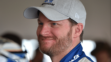 NASCAR Cup Series driver Dale Earnhardt Jr. (88) looks on during practice for the Daytona 500 at Daytona International Speedway.