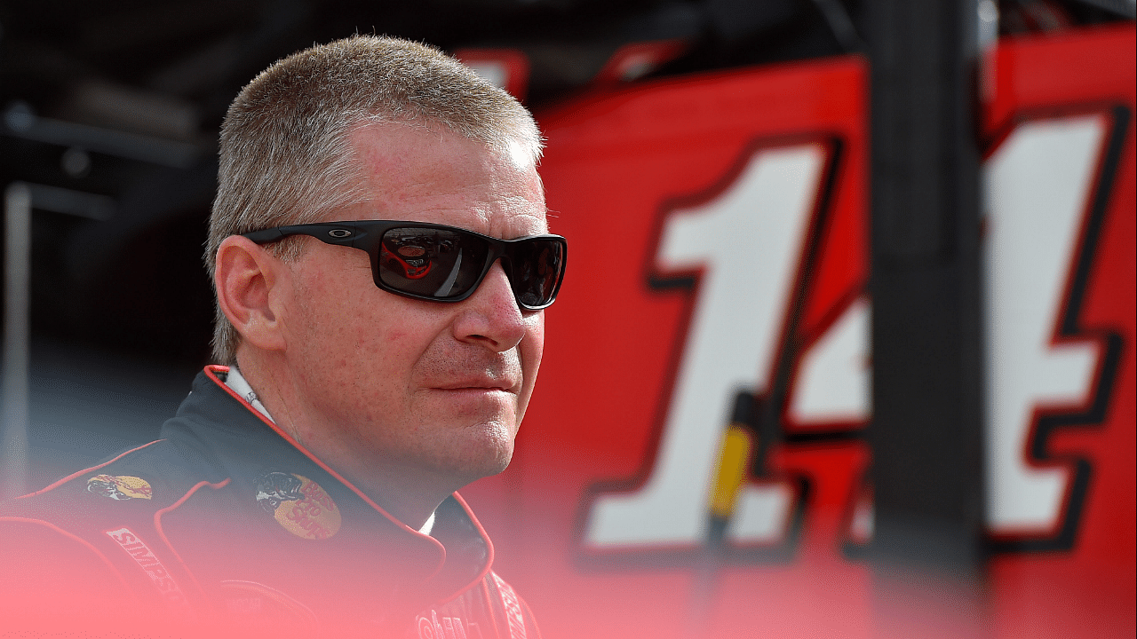 Aug 22, 2014; Bristol, TN, USA; NASCAR Sprint Cup Series driver Jeff Burton during qualifying for the Irwin Tools Night Race at Bristol Motor Speedway. Mandatory Credit: Jasen Vinlove-Imagn Images