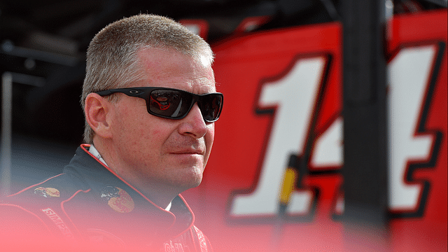 Aug 22, 2014; Bristol, TN, USA; NASCAR Sprint Cup Series driver Jeff Burton during qualifying for the Irwin Tools Night Race at Bristol Motor Speedway. Mandatory Credit: Jasen Vinlove-Imagn Images