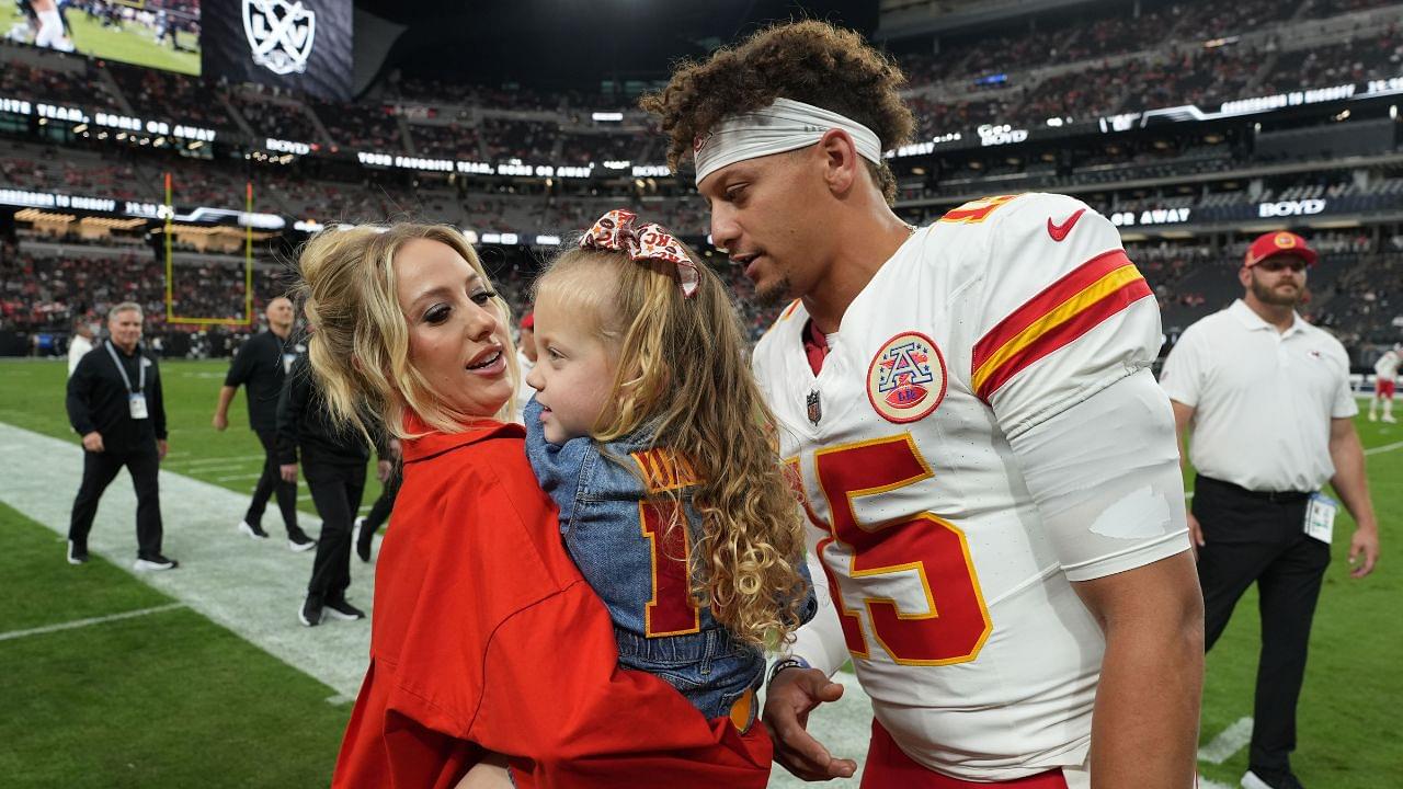 Brittany Mahomes, Sterling Mahomes, and Patrick Mahomes