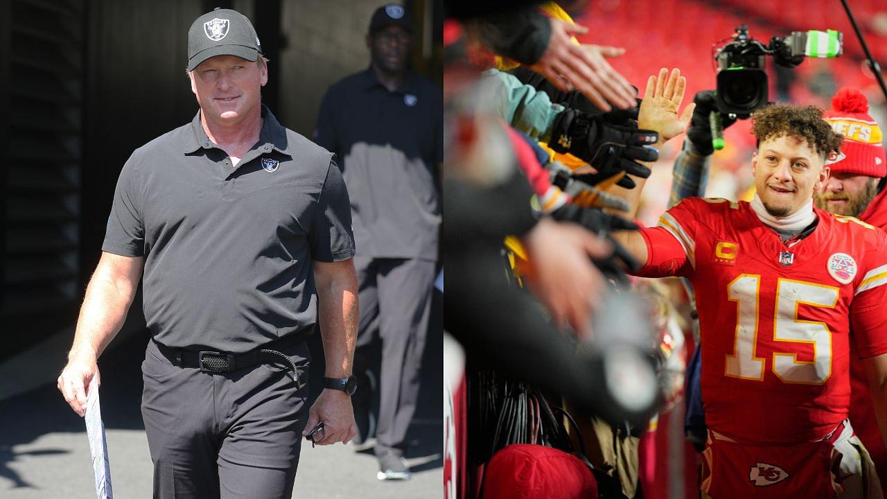 Jon Gruden and Patrick Mahomes