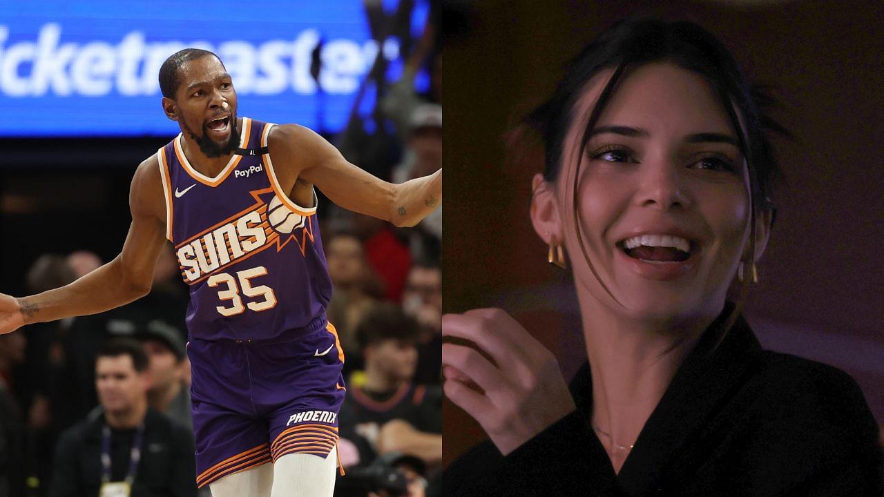 Kevin Durant(L) and Kendall Jenner(R)