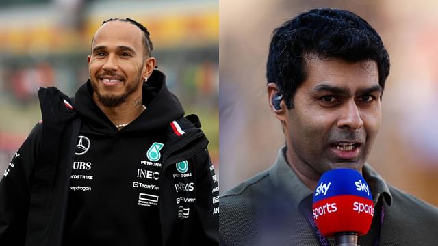 Lewis Hamilton (L) and Karun Chandhok (R)