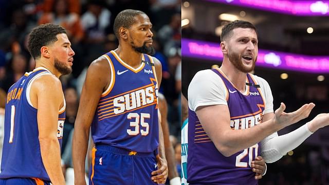 Devin Booker, Kevin Durant, and Jusuf Nurkic