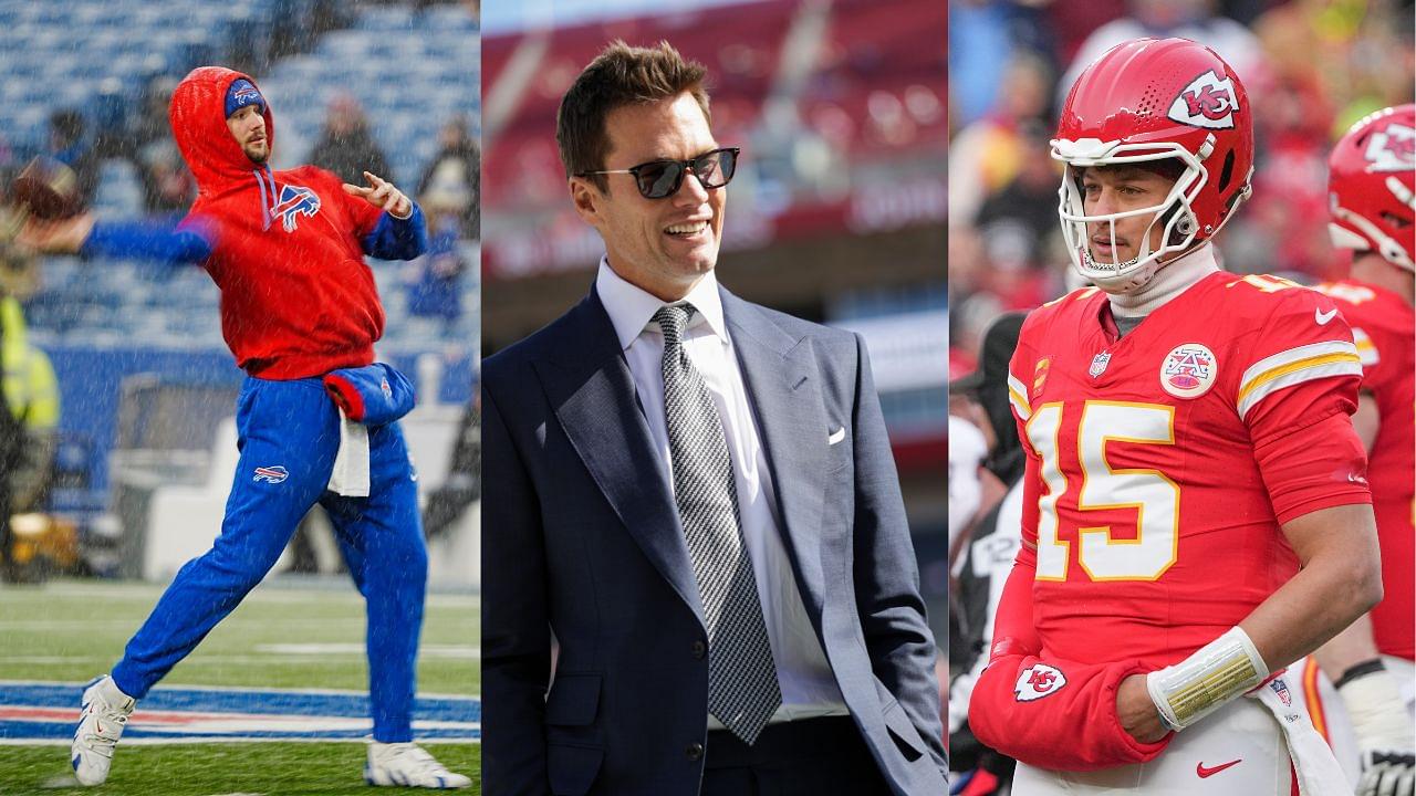 Josh Allen, Tom Brady and Patrick Mahomes