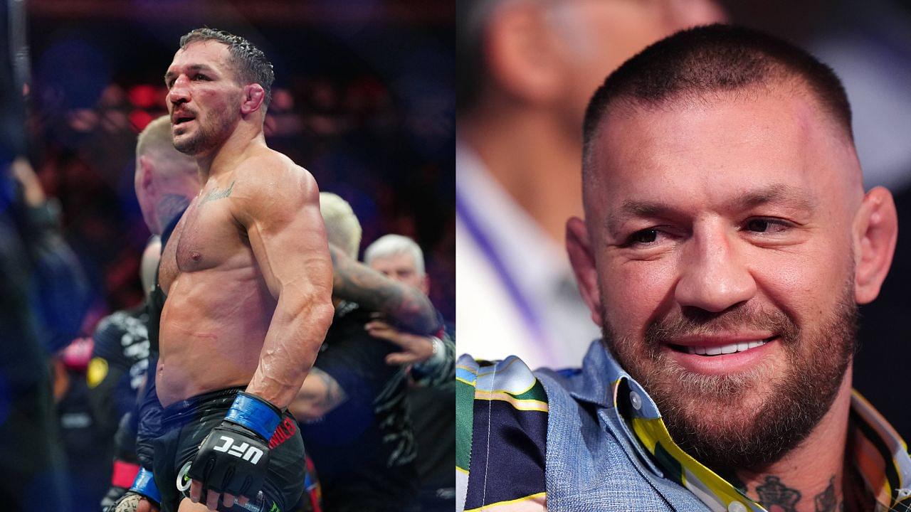 Michael Chandler (L), Conor McGregor (R)