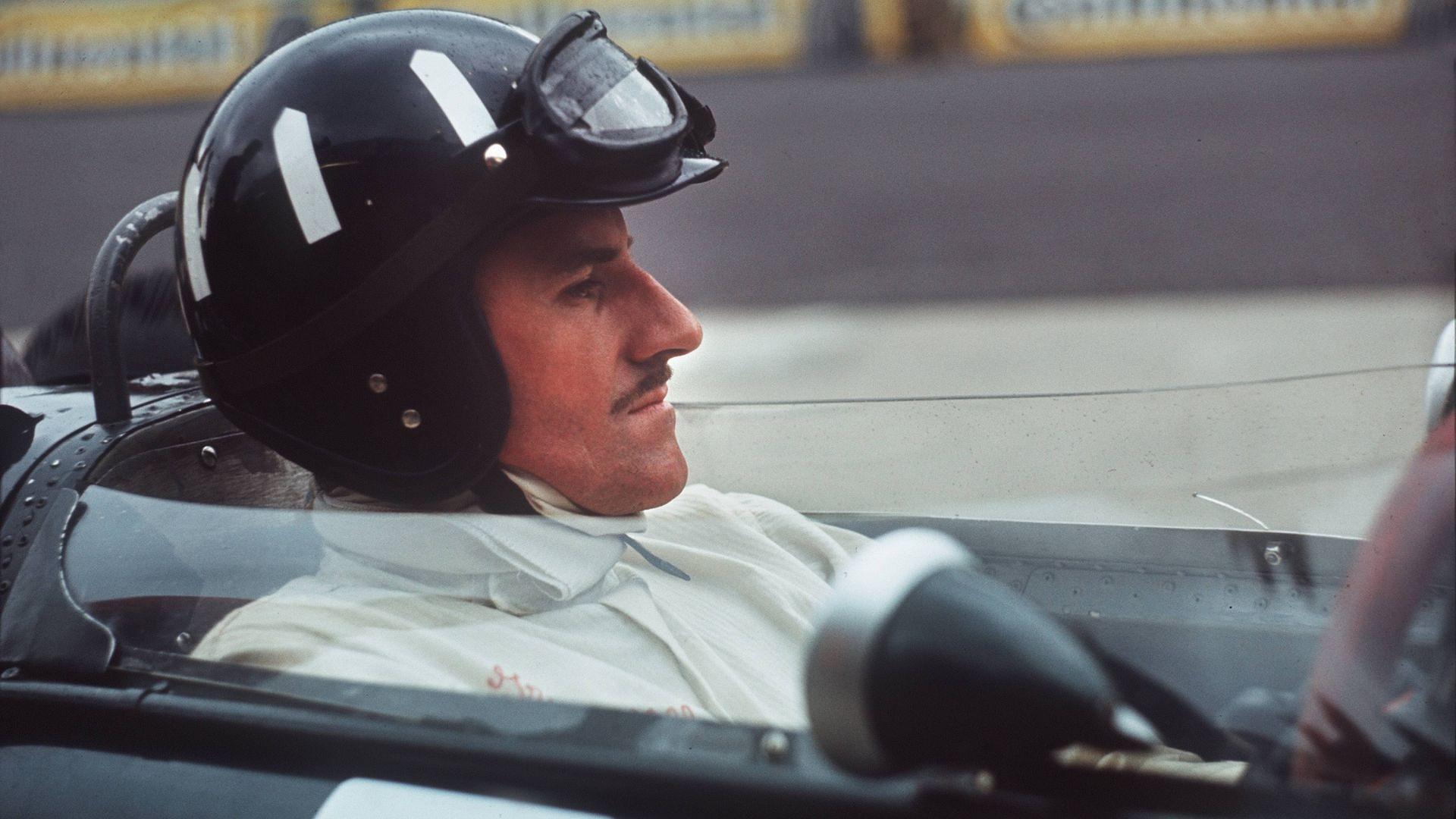 Graham Hill (England BRM) in the cockpit of his Boliden Motorsport Grand Prix Men's Grand Prix of xxx 1965, Formula 1 World Championship