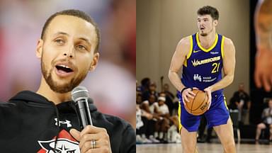 Steph Curry (L) and Quentin Post (R)