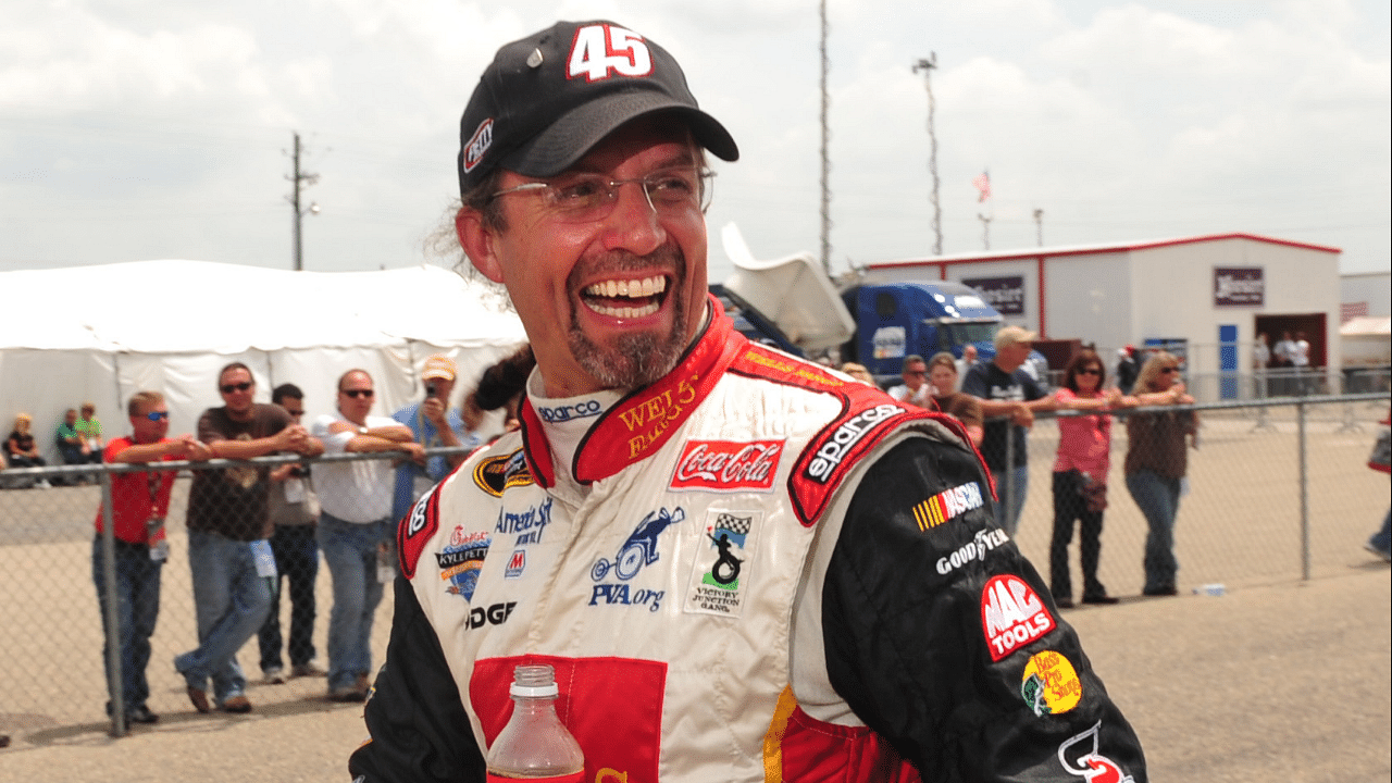 Apr 26, 2008; Talladega, AL, USA; NASCAR Sprint Cup Series driver Kyle Petty during qualifying for the Aarons 499 at Talladega Superspeedway. Mandatory Credit: Mark J. Rebilas-Imagn Images