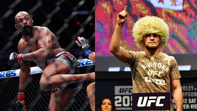 Jon Jones (L), Khabib Nurmagomedov (R)